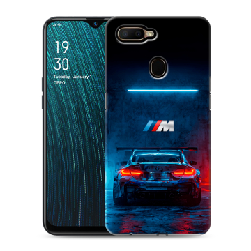 Силиконовый чехол на OPPO A5s с принтом BMW БМВ