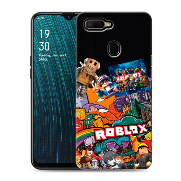 Силиконовый чехол на OPPO A5s с принтом Roblox Роблокс
