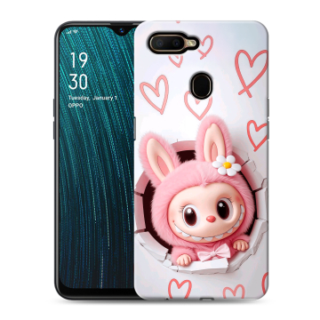 Силиконовый чехол на OPPO A5s с принтом Labubu Лабубу