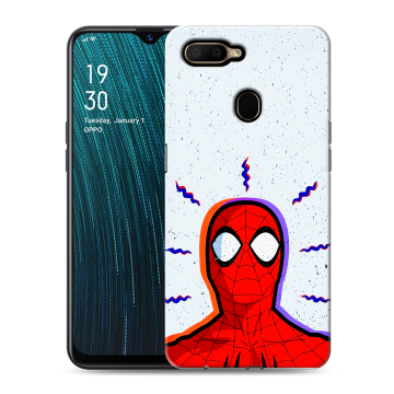 Силиконовый чехол на OPPO A5s с принтом Spiderman Человек паук