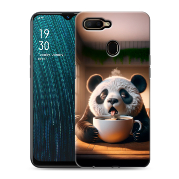 Силиконовый чехол на OPPO A5s с принтом смешная панда Силиконовый чехол на OPPO A5s с принтом смешная панда