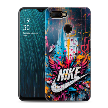 Силиконовый чехол на OPPO A5s с принтом Nike Найк Силиконовый чехол на OPPO A5s с принтом Nike Найк
