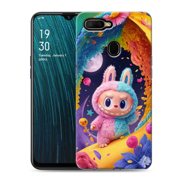 Силиконовый чехол на OPPO A5s с принтом Labubu Лабубу Силиконовый чехол на OPPO A5s с принтом Labubu Лабубу