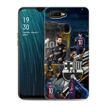 Силиконовый чехол на OPPO A5s с принтом Messi Barcelona