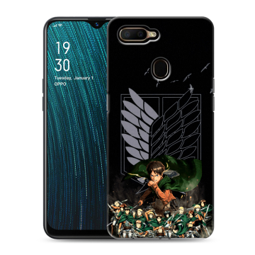 Силиконовый чехол на OPPO A5s с принтом Атака титанов Силиконовый чехол на OPPO A5s с принтом Атака титанов