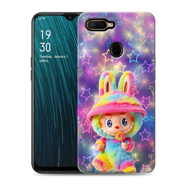 Силиконовый чехол на OPPO A5s с принтом Labubu Лабубу