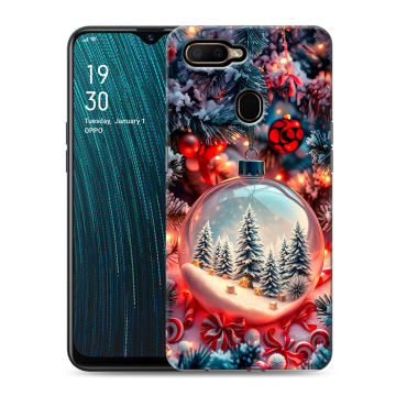 Силиконовый чехол на OPPO A5s с принтом Новый год