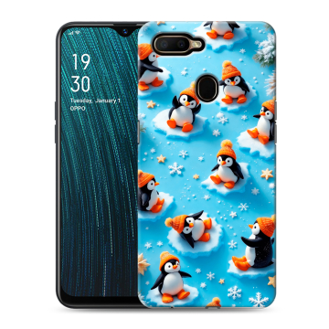 Силиконовый чехол на OPPO A5s с принтом Новый год
