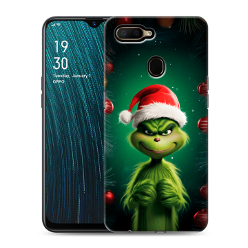 Силиконовый чехол на OPPO A5s с принтом Гринч Новый год Рождество