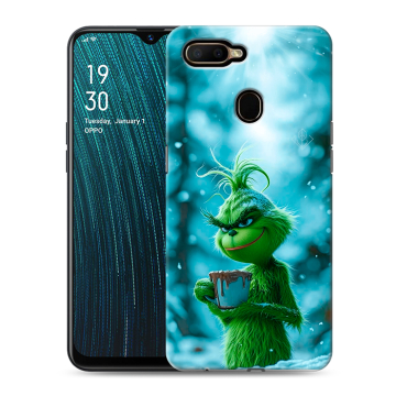 Силиконовый чехол на OPPO A5s с принтом Новый год гринч