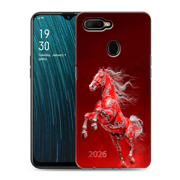 Силиконовый чехол на OPPO A5s с принтом Новый год