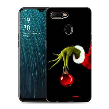 Силиконовый чехол на OPPO A5s с принтом Новый год Гринч