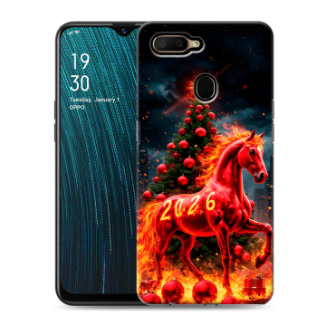 Силиконовый чехол на OPPO A5s с принтом Новый год