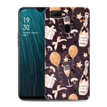 Силиконовый чехол на OPPO A5s с принтом Новый год
