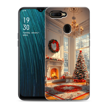 Силиконовый чехол на OPPO A5s с принтом Новый год
