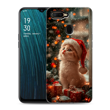 Силиконовый чехол на OPPO A5s с принтом Новый год