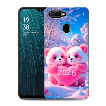 Силиконовый чехол на OPPO A5s с принтом Новый год