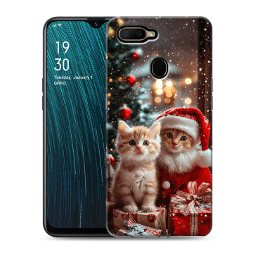 Силиконовый чехол на OPPO A5s с принтом Новый год