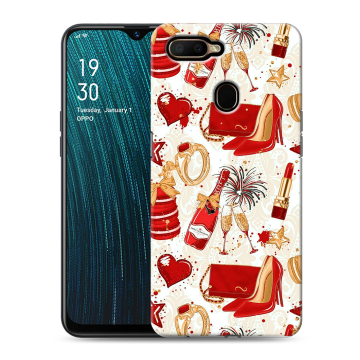 Силиконовый чехол на OPPO A5s с принтом Новый год