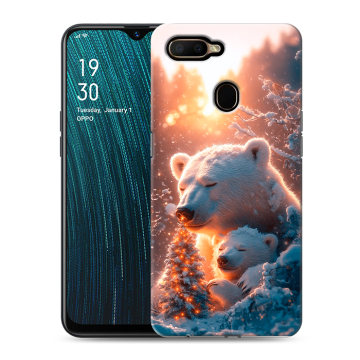 Силиконовый чехол на OPPO A5s с принтом Новый год