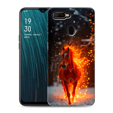 Силиконовый чехол на OPPO A5s с принтом Новый год