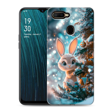 Силиконовый чехол на OPPO A5s с принтом Новый год