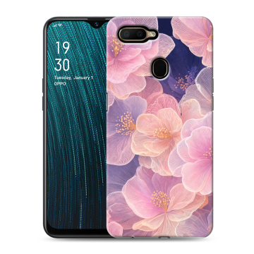 Силиконовый чехол на OPPO A5s с принтом женский