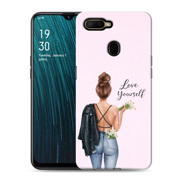 Силиконовый чехол на OPPO A5s с принтом женский Силиконовый чехол на OPPO A5s с принтом женский