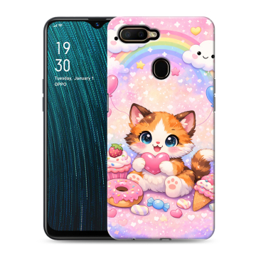 Силиконовый чехол на OPPO A5s с принтом для девочек