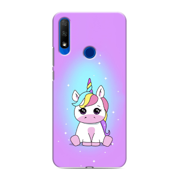 Силиконовый противоударный чехол на Huawei Honor 9X с принтом Единорог Силиконовый противоударный чехол на Huawei Honor 9X с принтом Единорог