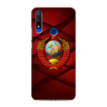 Силиконовый противоударный чехол на Huawei Honor 9X с принтом Герб СССР Силиконовый противоударный чехол на Huawei Honor 9X с принтом Герб СССР