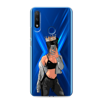 Силиконовый противоударный чехол на Huawei Honor 9X с принтом Женские принты Силиконовый противоударный чехол на Huawei Honor 9X с принтом Женские принты