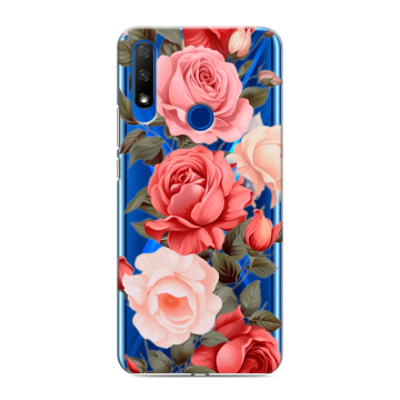 Силиконовый противоударный чехол на Huawei Honor 9X с принтом Розы