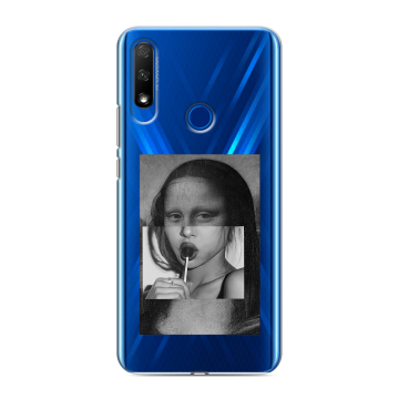 Силиконовый противоударный чехол на Huawei Honor 9X с принтом Мона Лиза Силиконовый противоударный чехол на Huawei Honor 9X с принтом Мона Лиза