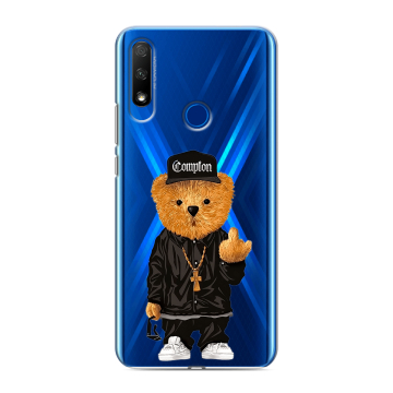 Силиконовый противоударный чехол на Huawei Honor 9X с принтом Плюшевый медведь Силиконовый противоударный чехол на Huawei Honor 9X с принтом Плюшевый медведь