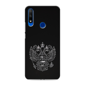 Силиконовый противоударный чехол на Huawei Honor 9X с принтом Герб России Силиконовый противоударный чехол на Huawei Honor 9X с принтом Герб России