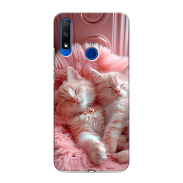 Силиконовый противоударный чехол на Huawei Honor 9X с принтом котята котики