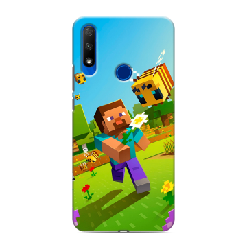 Силиконовый противоударный чехол на Huawei Honor 9X с принтом Майнкрафт Minecraft Силиконовый противоударный чехол на Huawei Honor 9X с принтом Майнкрафт Minecraft