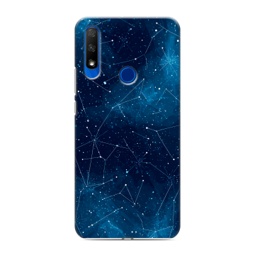 Силиконовый противоударный чехол на Huawei Honor 9X с принтом Космос звезды Силиконовый противоударный чехол на Huawei Honor 9X с принтом Космос звезды