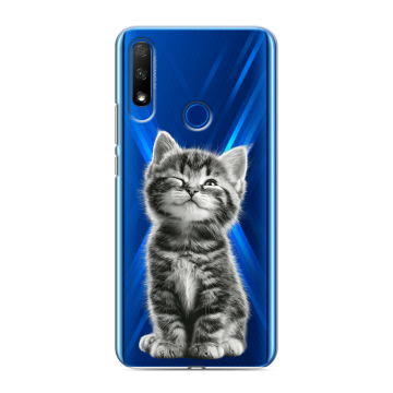 Силиконовый противоударный чехол на Huawei Honor 9X с принтом Котенок
