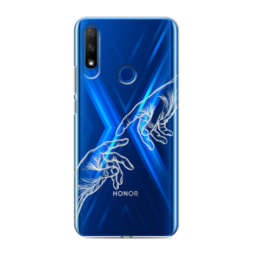 Силиконовый противоударный чехол на Huawei Honor 9X с принтом Сотворение мира Силиконовый противоударный чехол на Huawei Honor 9X с принтом Сотворение мира