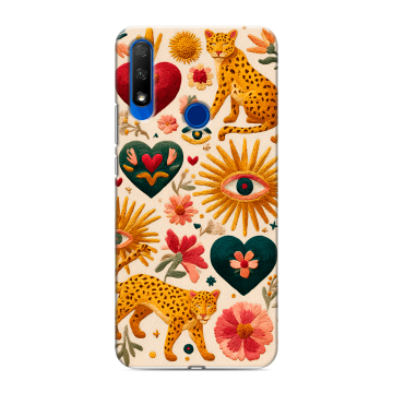 Силиконовый противоударный чехол на Huawei Honor 9X с принтом Модный принт Силиконовый противоударный чехол на Huawei Honor 9X с принтом Модный принт