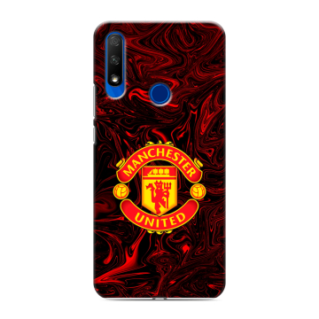 Силиконовый противоударный чехол на Huawei Honor 9X с принтом Manchester United Силиконовый противоударный чехол на Huawei Honor 9X с принтом Manchester United