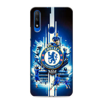 Силиконовый противоударный чехол на Huawei Honor 9X с принтом Chelsea Челси Силиконовый противоударный чехол на Huawei Honor 9X с принтом Chelsea Челси