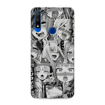 Силиконовый противоударный чехол на Huawei Honor 9X с принтом Ahegao Ахегао Аниме Силиконовый противоударный чехол на Huawei Honor 9X с принтом Ahegao Ахегао Аниме