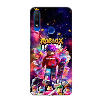 Силиконовый противоударный чехол на Huawei Honor 9X с принтом Roblox Роблокс