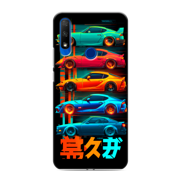 Силиконовый противоударный чехол на Huawei Honor 9X с принтом машины тачки Силиконовый противоударный чехол на Huawei Honor 9X с принтом машины тачки