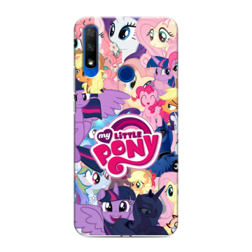 Силиконовый противоударный чехол на Huawei Honor 9X с принтом My little pony Дружба чудо Силиконовый противоударный чехол на Huawei Honor 9X с принтом My little pony Дружба чудо