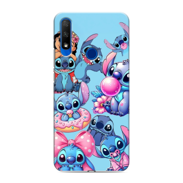Силиконовый противоударный чехол на Huawei Honor 9X с принтом Лило и Стич Силиконовый противоударный чехол на Huawei Honor 9X с принтом Лило и Стич
