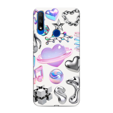 Силиконовый противоударный чехол на Huawei Honor 9X с принтом Y2K